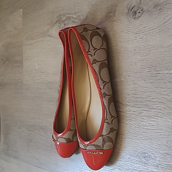 Coach Darena flats red size 7.5 B - Picture 3 of 6